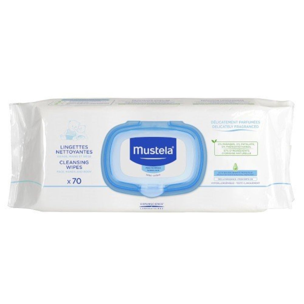 Mustela Lingettes Nettoyantes Peau Normale – 70 lingettes