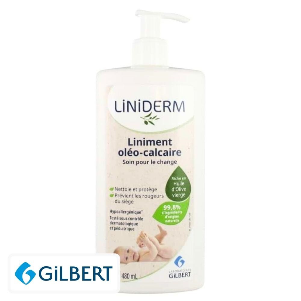 Gilbert Liniderm Liniment Oléo-Calcaire pour le Change Pompe – 480ml