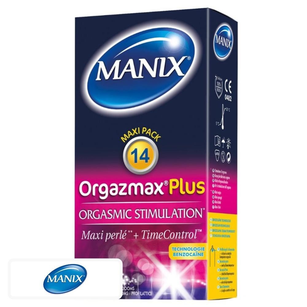 Manix OrgazmaxPlus Préservatifs Perlés TimeControl Stimulation Orgasmique – 14 unités