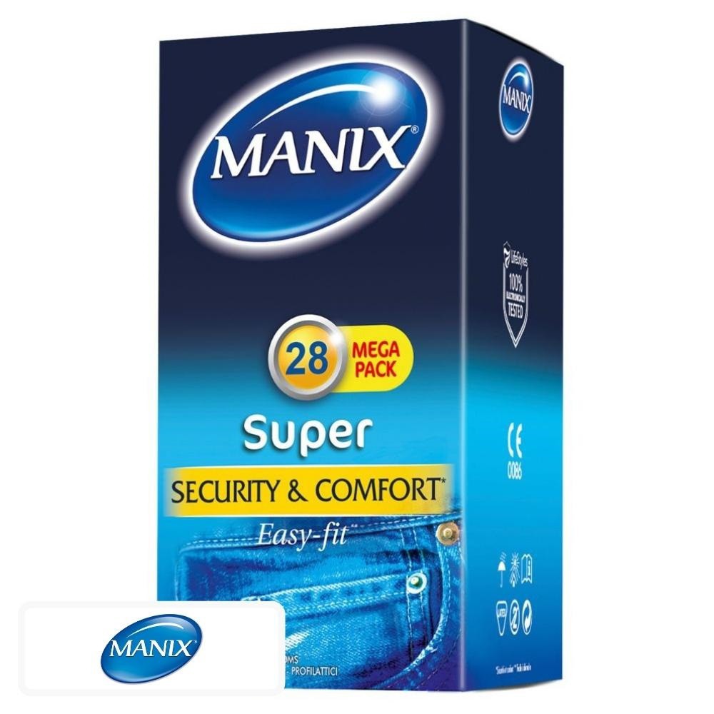 Manix Super Préservatifs Sécurité & Confort Easy-Fit – 28 unités