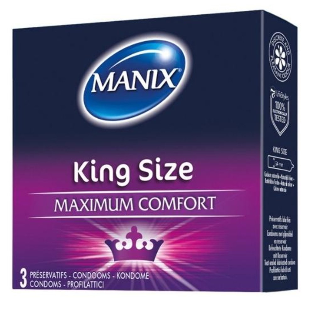 Manix King Size Max Préservatifs Confort Maximum – 3 unités