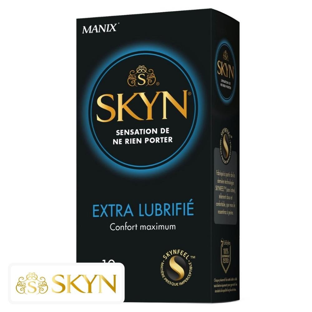 Manix Skyn Extra Lubrifié Préservatifs Confort Maximum – 10 unités