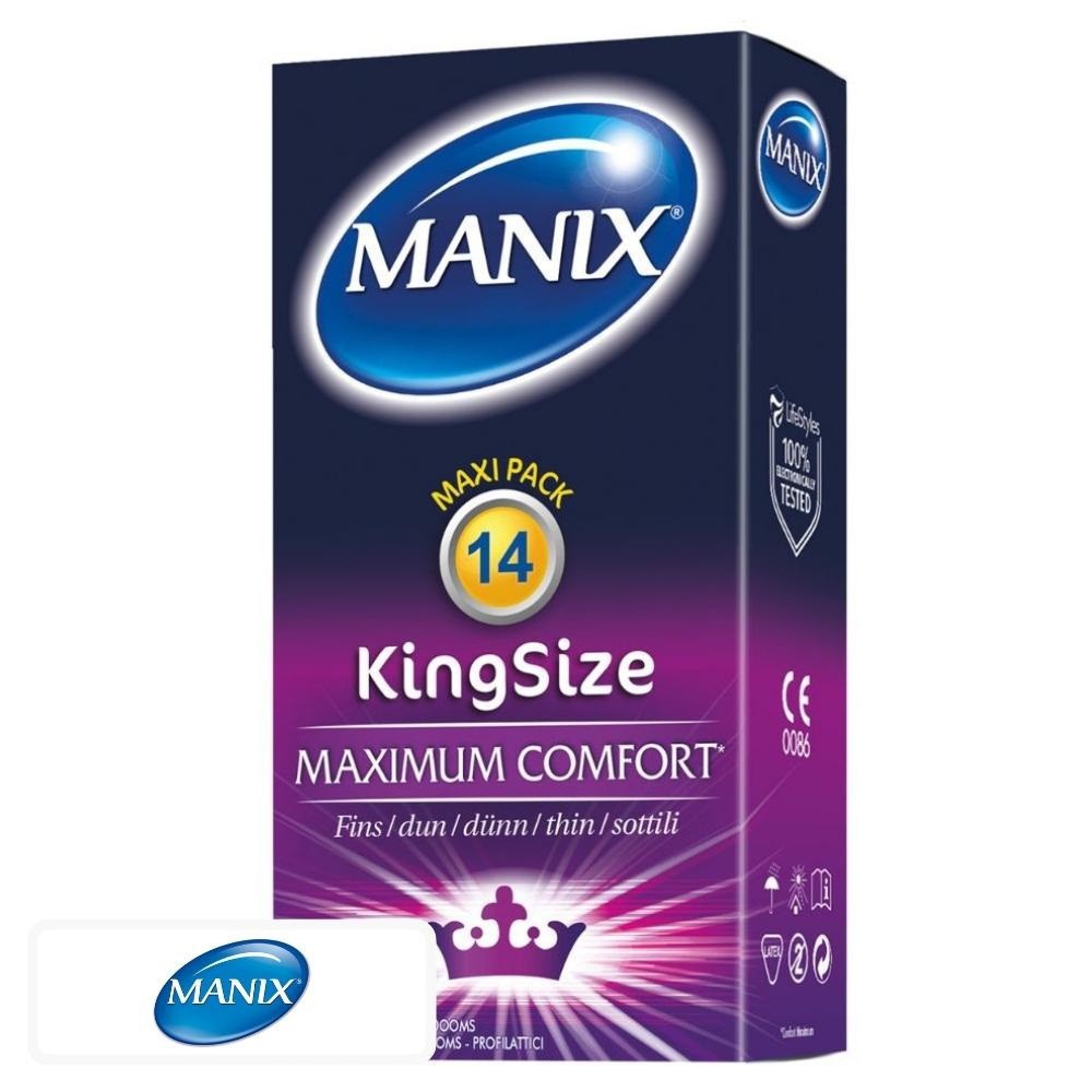 Manix King Size Max Préservatifs Confort Maximum – 12 unités