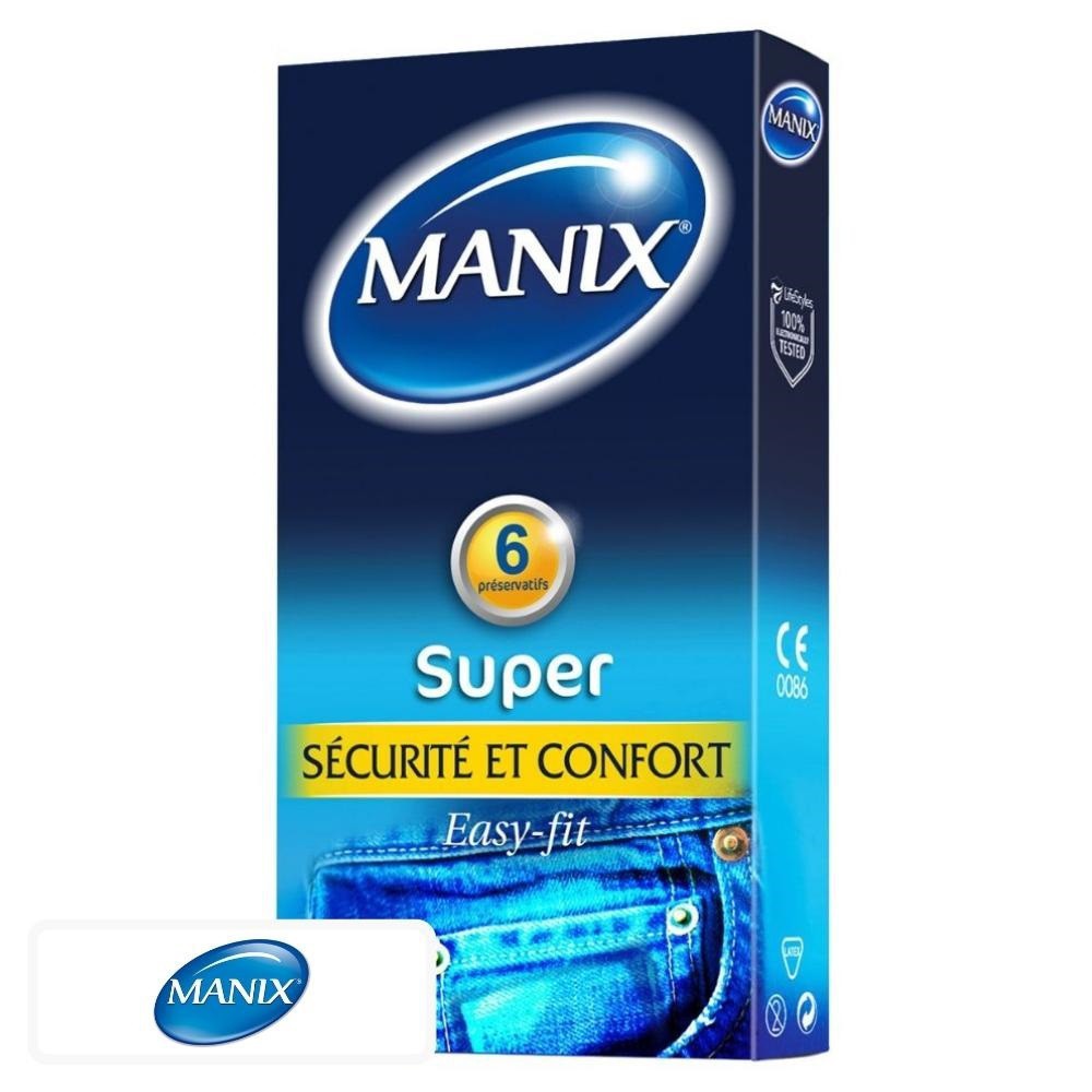 Manix Super Préservatifs Sécurité & Confort Easy-Fit – 6 unités