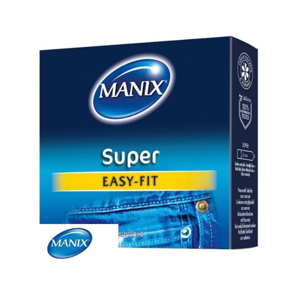 Manix Super Préservatifs Sécurité & Confort Easy-Fit – 4 unités