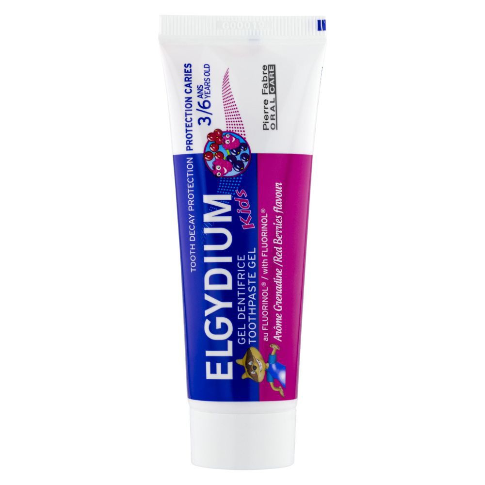 Elgydium Kids Dentifrice Grenadine Enfants 3-6 ans Dents de Lait – 50ml