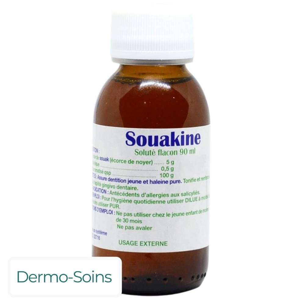 Dermo-Soins Souakine Bain de Bouche Soluté Soin & Hygiène Gingivo-Dentaire – 90ml