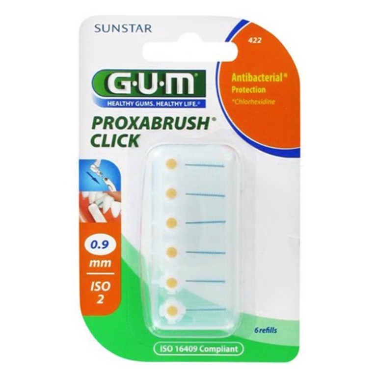 GUM PROXABRUSH CLICK RECHARGES 422 – 0.9 mm