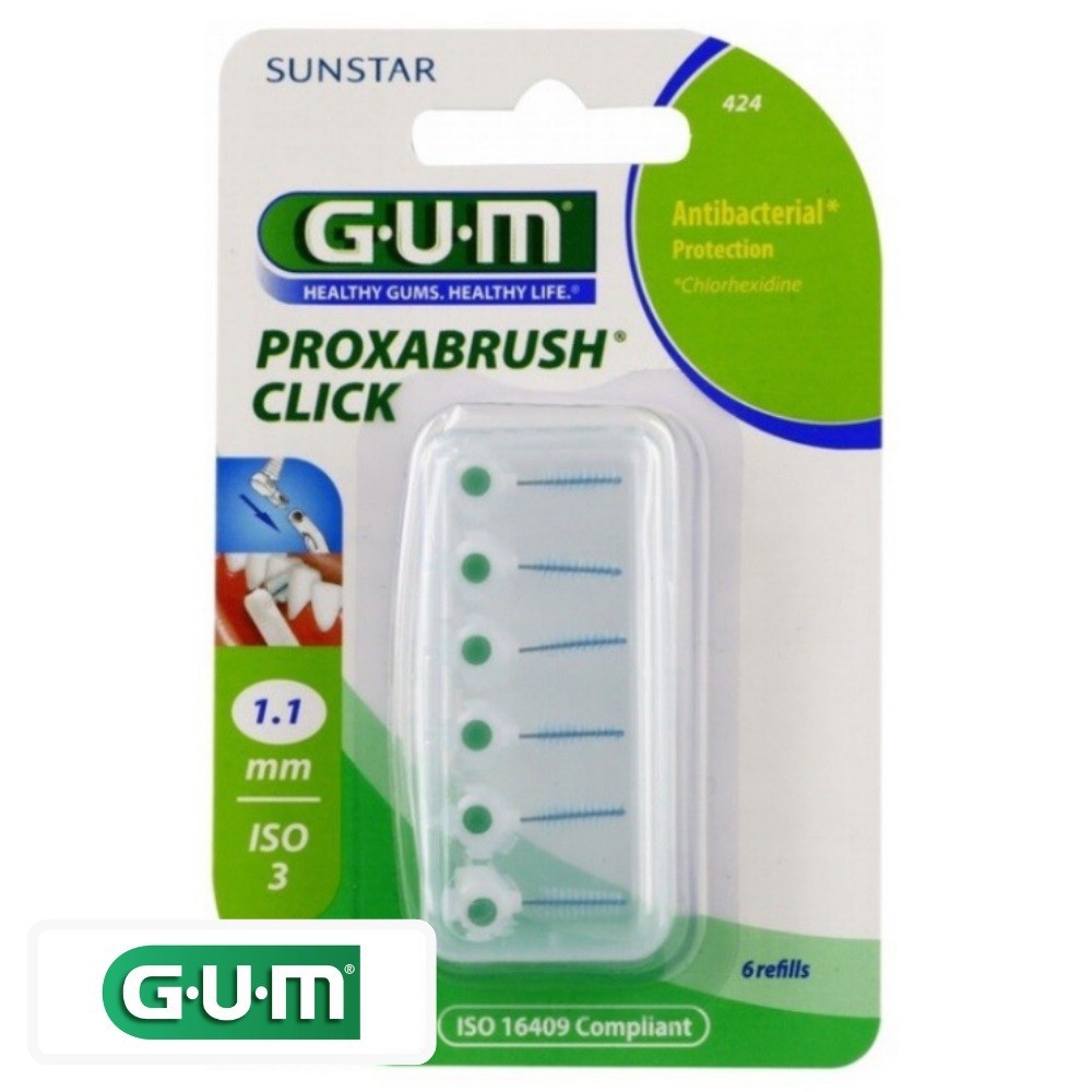 GUM PROXABRUSH CLICK RECHARGES 424 – 1.1 mm