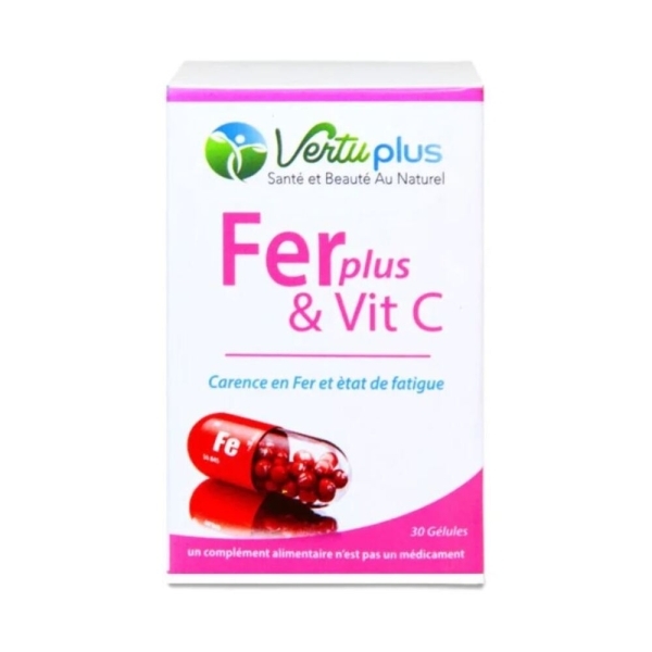 Vertu Plus Fer Plus Et Vitamine C 30 Gélules