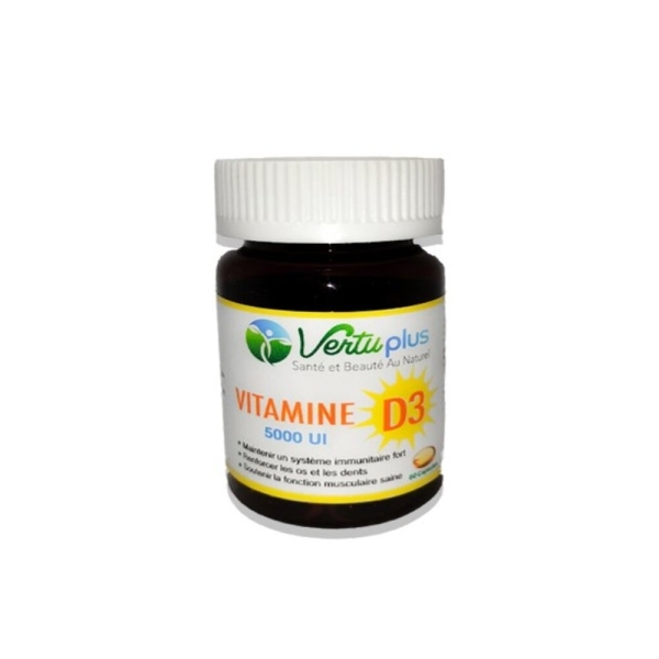 Vertu plus Vitamine D3 50 Capsules