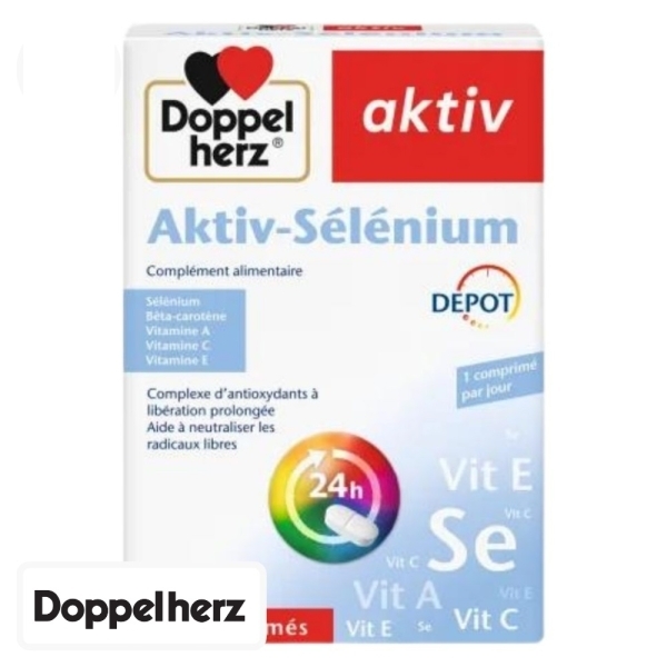 Doppel Herz Aktiv Sélénium Antioxydant – 30 Comprimés