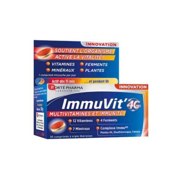 Forte Pharma ImmuVit 4G Multivitamines & Immunité – 30 Comprimés