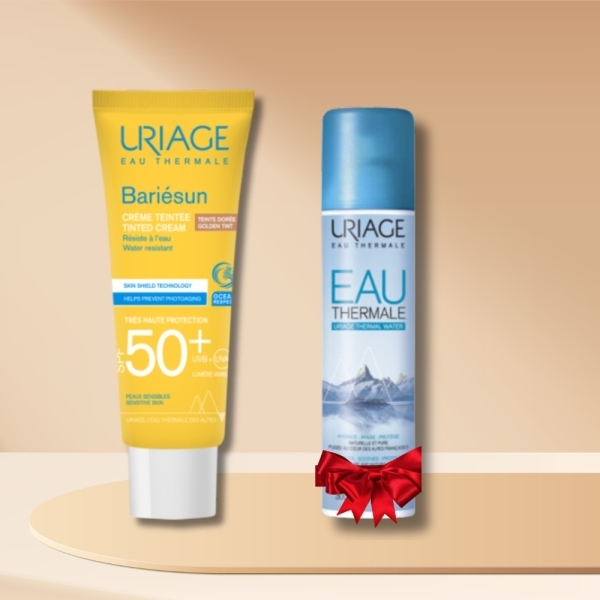 Uriage Bariesun Ecran Teinte doree + Eau thermale 50ml OFFERT