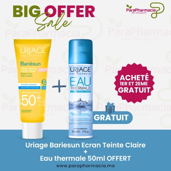 Uriage Bariesun Ecran Teinte Claire + Eau thermale 50ml OFFERT