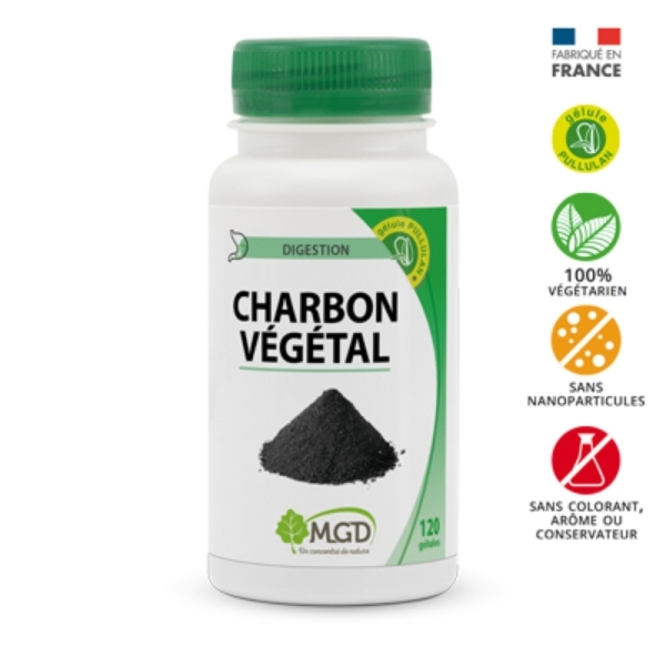 MGD Nature Digestion Charbon Végétal – 120 Gélules