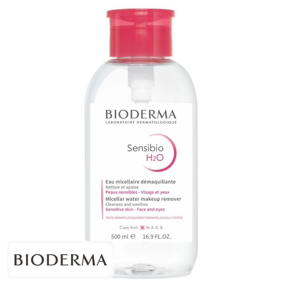 Bioderma Sensibio H2O Eau Micellaire Démaquillante Apaisante Pompe Inversée – 500ml