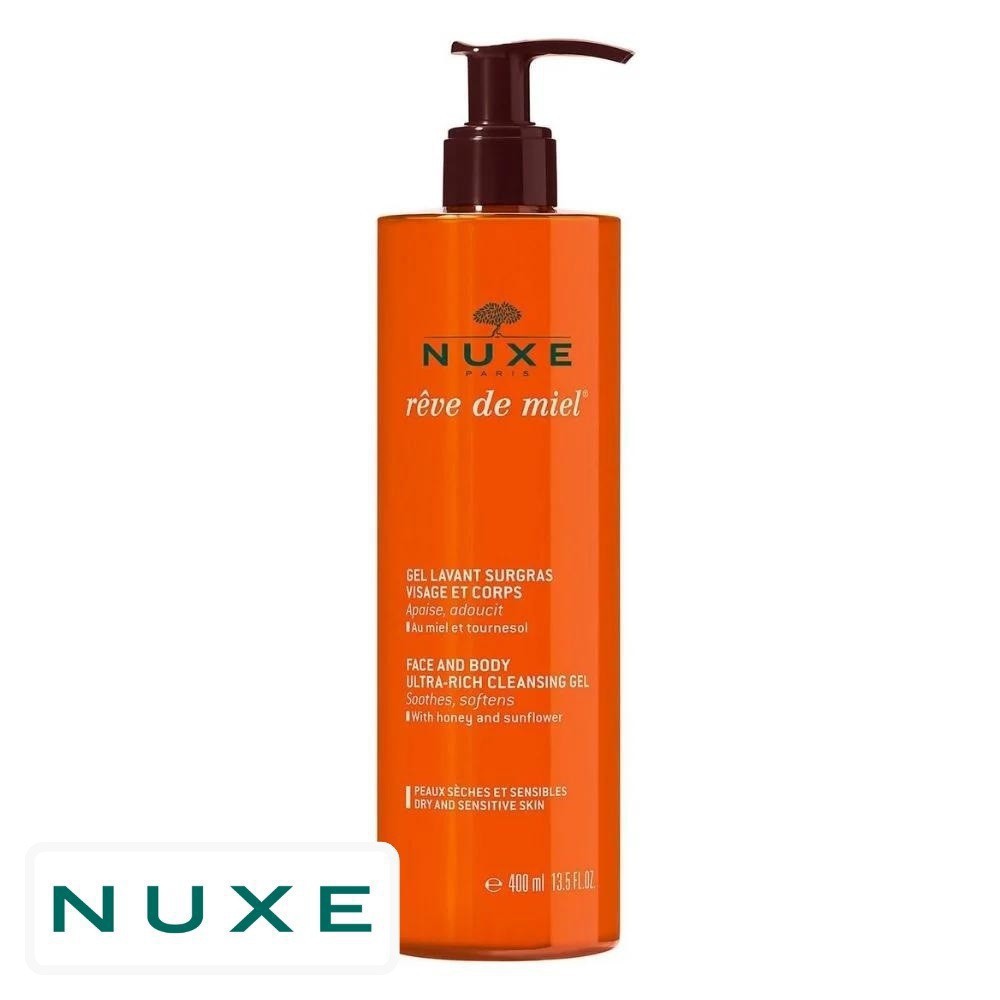 Nuxe Rêve de Miel Gel Lavant Surgras Visage & Corps – 400ml