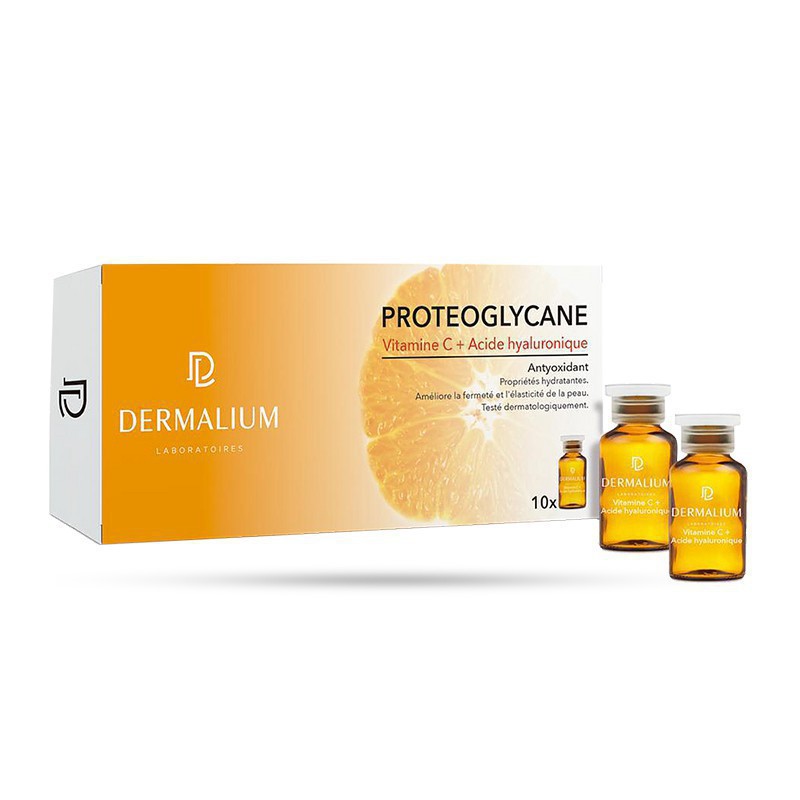 DERMALIUM PROTEOGLYCANE VITAMINE C + ACIDE HYALURONIQUE 10 Ampoules