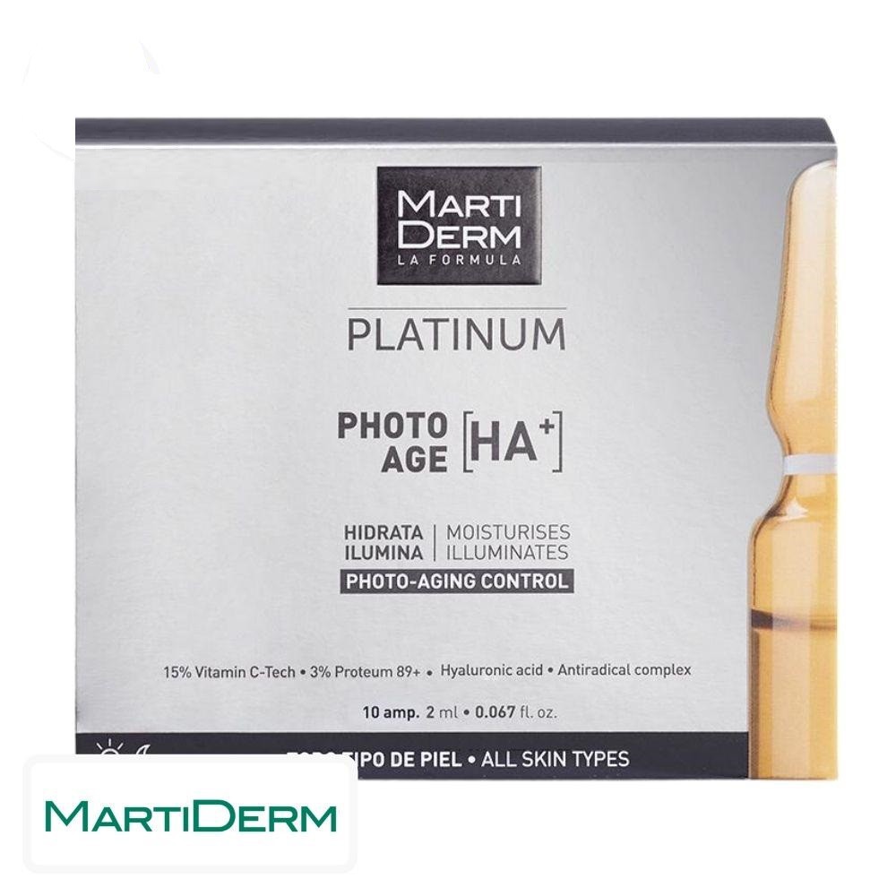 Marti Derm Platinum HA+ Photo-Age Hydratant Illuminateur – 10 ampoules