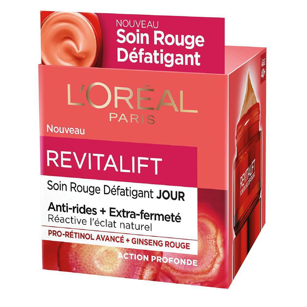 L’Oréal Revitalift Soin Rouge Défatiguant Jour Anti-Rides + Extra-Fermeté – 50ml