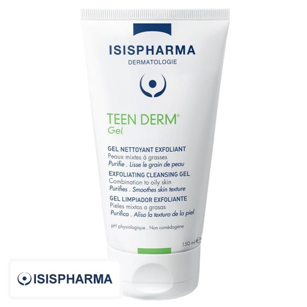 Isispharma Teen Derm Gel Nettoyant Exfoliant – 150ml