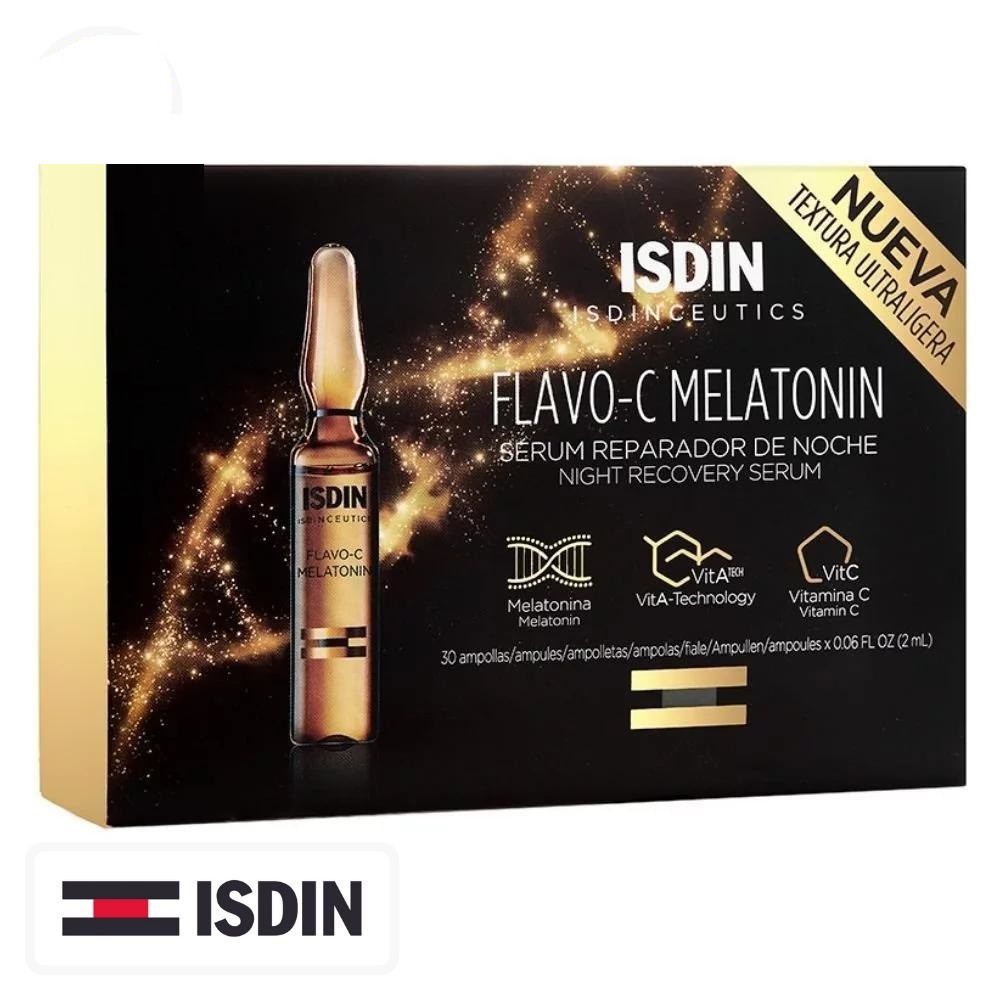 Isdin Isdinceutics Flavo-C Melatonin Sérum de Nuit – 30 Ampoules