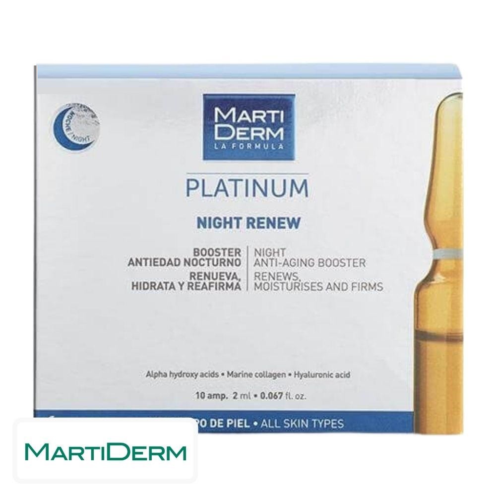 Marti Derm Platinum Night Renew Anti-Âge – 10 ampoules