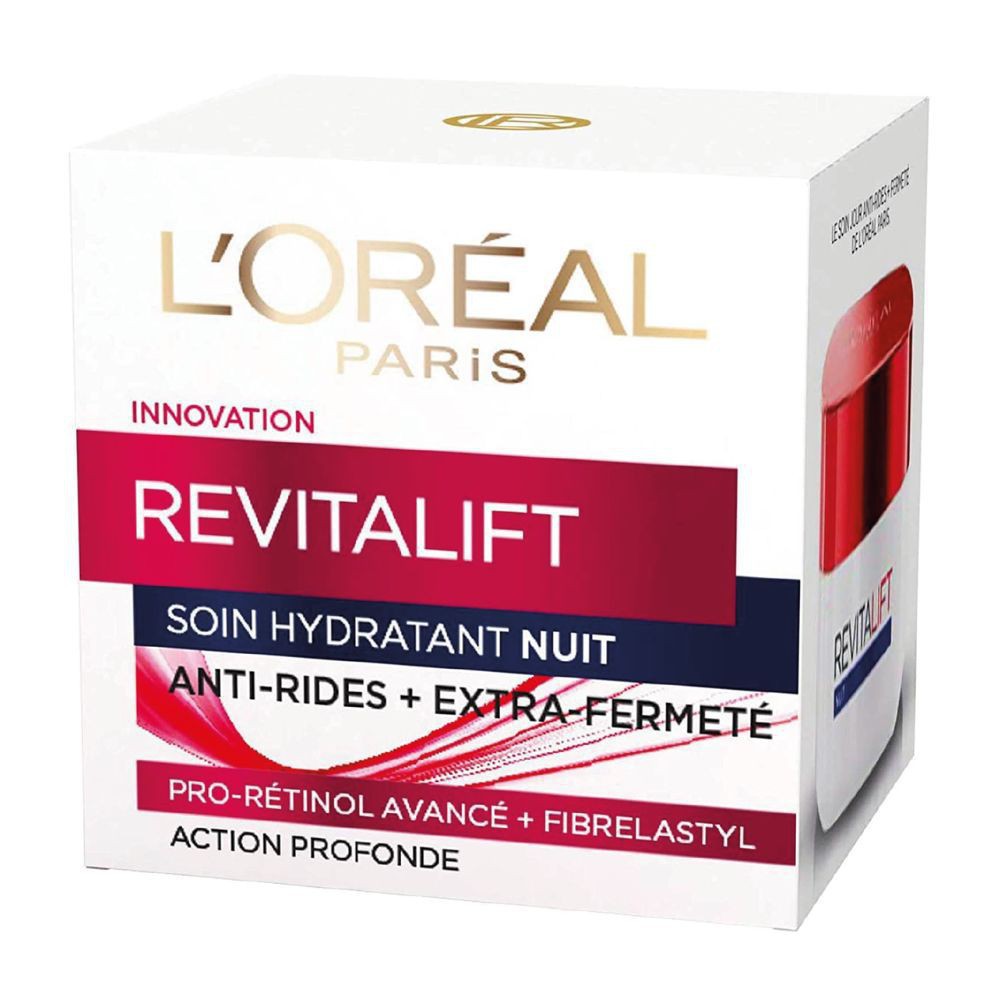 L’Oréal Revitalift Soin Hydratant Nuit Anti-Rides + Extra-Fermeté – 50ml