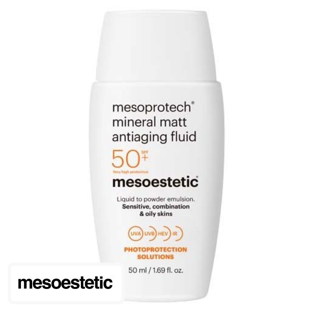 Mesoestetic Mesoprotech Mineral Matt Ecran Solaire en Fluide Anti-Âge Invisible Spf50 – 50ml