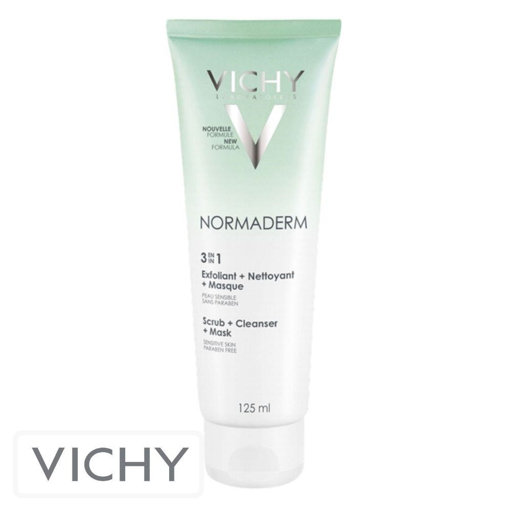 Vichy Normaderm 3en1 Exfoliant Nettoyant Masque – 125ml