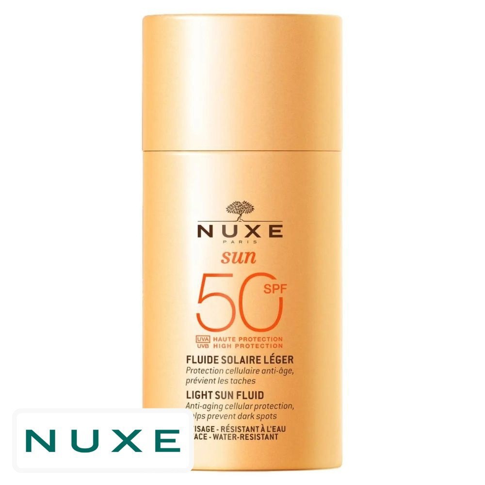 Nuxe Sun Ecran Solaire en Fluide Léger Anti-Âge Prévient les Taches Spf50 – 50ml