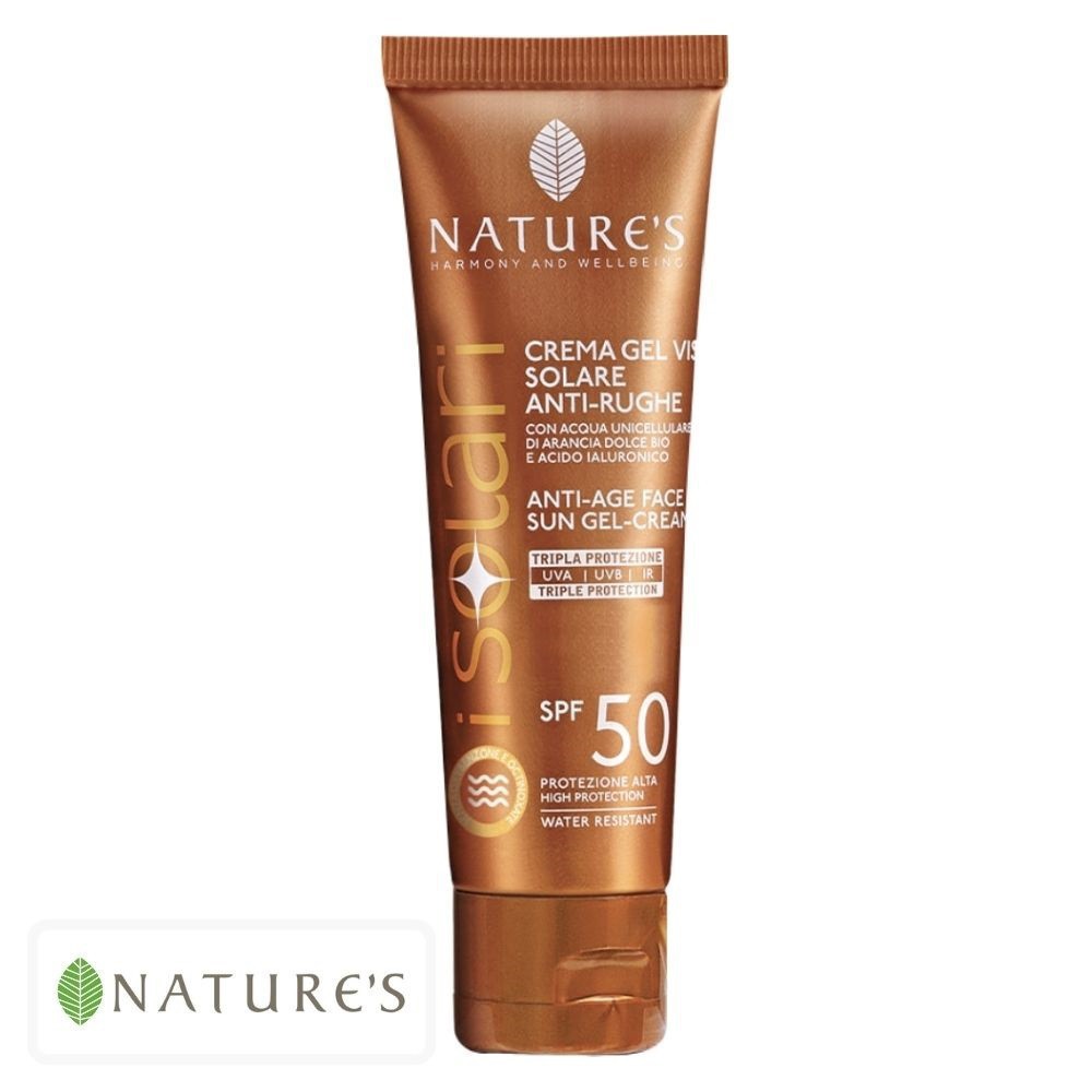 Nature’s iSolari Ecran Solaire Anti-Âge Invisible en Gel-Crème Visage & Lèvres Spf50 – 50ml