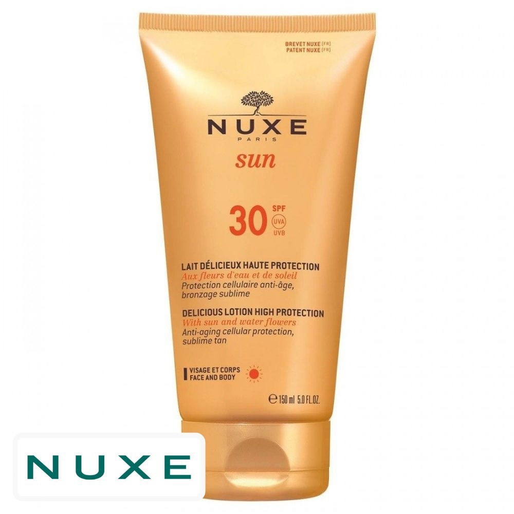 Nuxe Sun Ecran Solaire en Lait Délicieux Anti-Âge Haute Protection Spf30 – 150ml