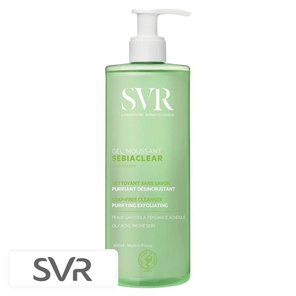 SVR Sebiaclear Gel Moussant Nettoyant Purifiant Désincrustant Sans Savon – 400ml