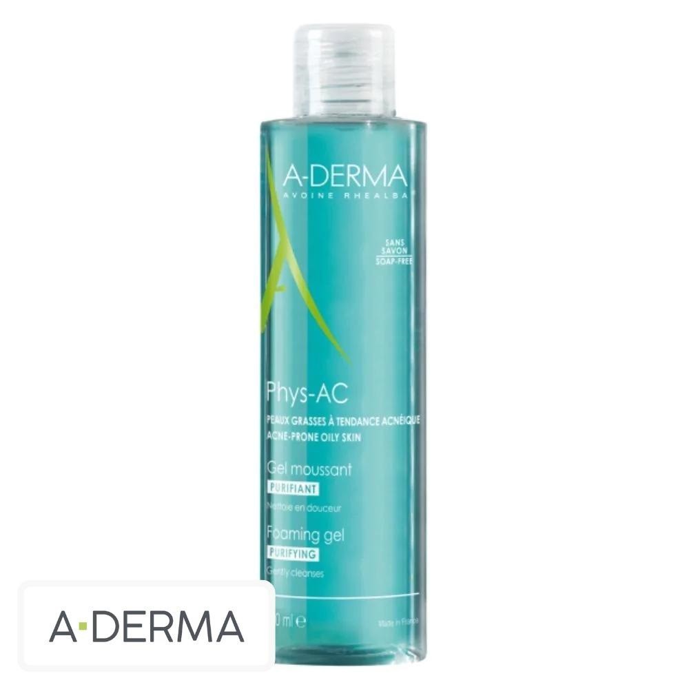 A-Derma Phys-AC Gel Moussant Nettoyant Purifiant – 200ml