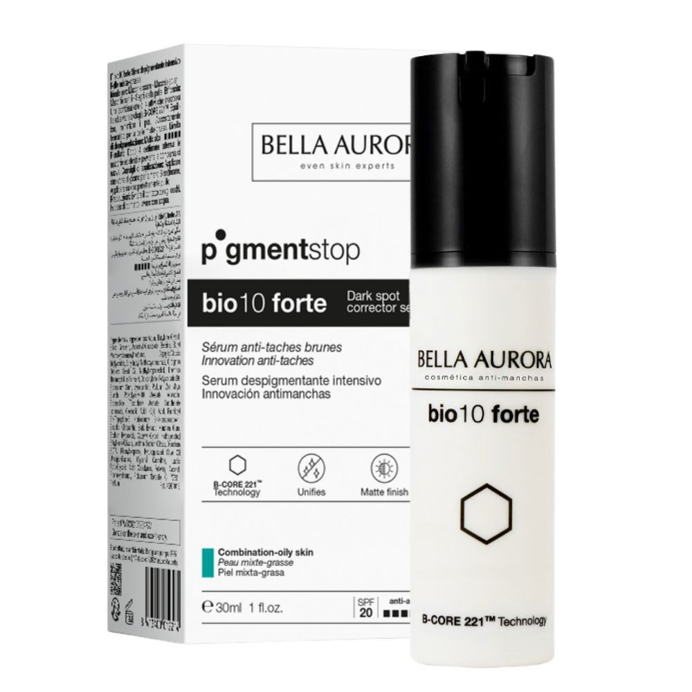 Bella Aurora Bio10 Forte Pigment Stop Sérum Anti-Taches Brunes Peaux Mixtes & Grasses – 30ml