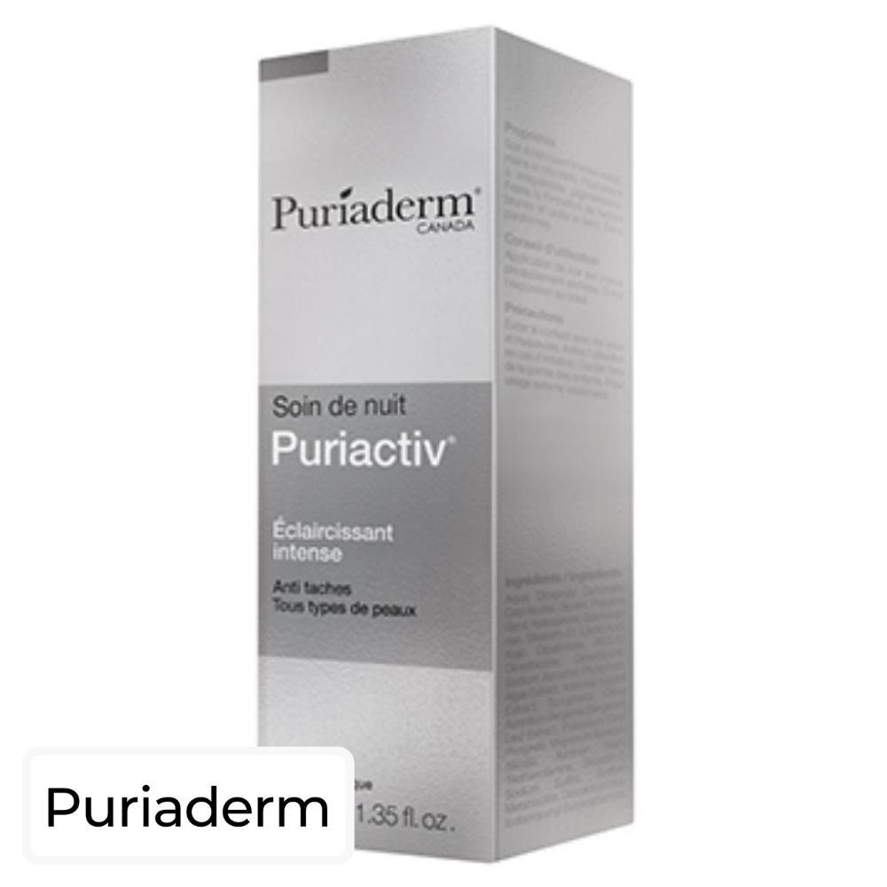 Puriaderm Puriactiv Soin de Nuit Éclaircissant Intense – 30ml