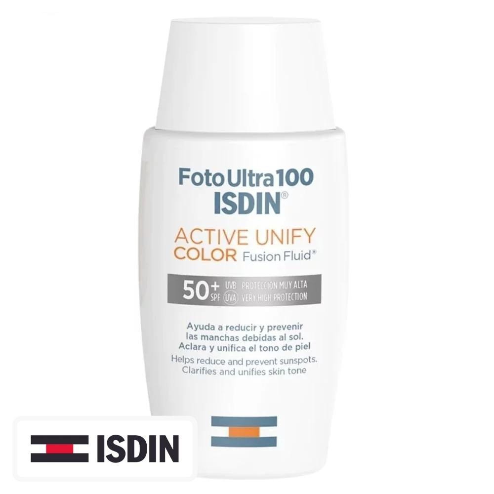 Isdin FotoUltra 100 Active Unify Color Fusion Fluid Ecran Solaire Anti-Taches Spf50 – 50ml