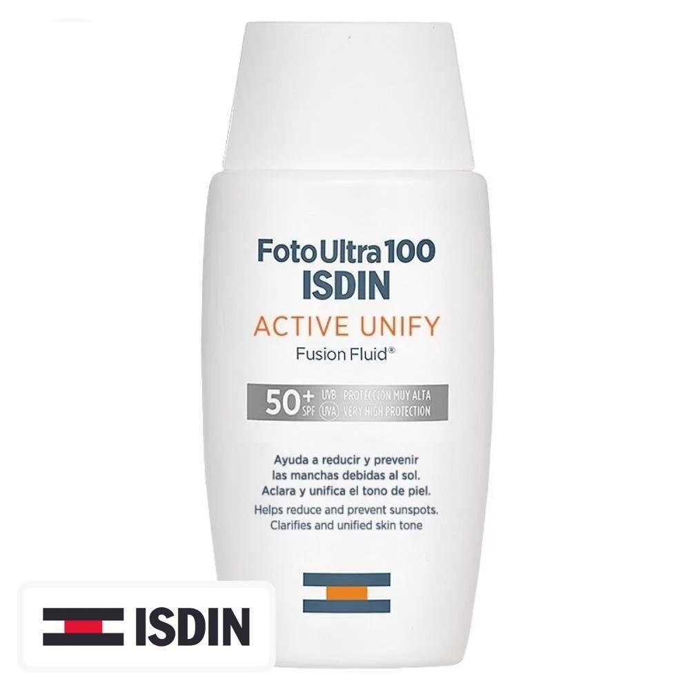 Isdin FotoUltra 100 Active Unify Fusion Fluid Ecran Solaire Anti-Taches Spf50 – 50ml